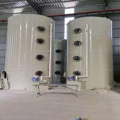 Torre de rociador húmedo de acero inoxidable PP personalizado para el tratamiento de gases de desecho alcalino ácido