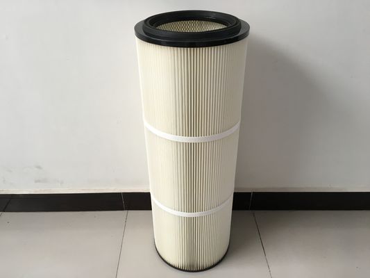 Cartucho de filtro de colector de polvo industrial de fibra de poliéster de diámetro interno de 215 mm