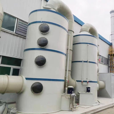 Torre de pulverización de limpieza de gas de columna de limpieza húmeda de 400 kg con una eficiencia de purificación del 80%