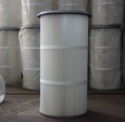 0Filtro de cartucho de aire plissado porosidad.3um para filtración de polvo en plantas de fabricación