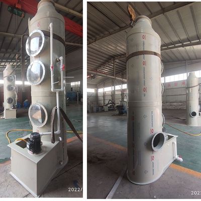 7.5 KW potencia de ventilador FRP torre de absorción verde para el material de depuración de gases químicos