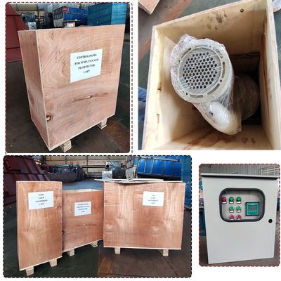 7.5 KW potencia de ventilador FRP torre de absorción verde para el material de depuración de gases químicos