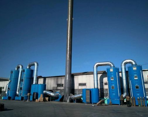 Columna de adsorción industrial para la purificación de gases de desecho en grandes cantidades
