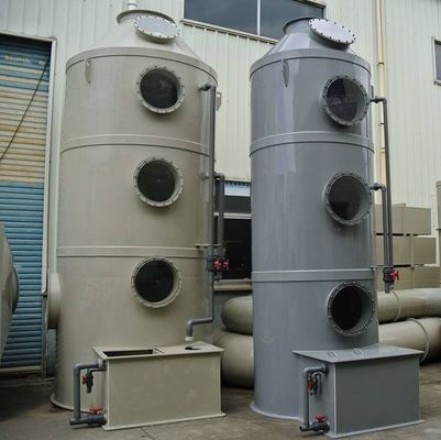 Columna de absorción de embalaje de gas para la depuración de gases de la limpieza de aire industrial de 32 mm gris