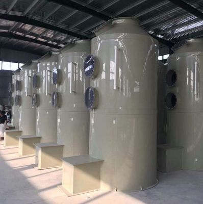 Columna de absorción de embalaje de gas para la depuración de gases de la limpieza de aire industrial de 32 mm gris