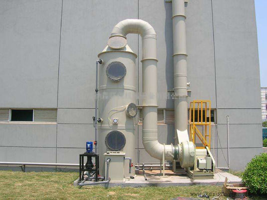 Torre de purificación de gases de la limpiadora de aire húmedo de polipropileno D800*3500mm para planta química